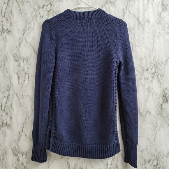 💕 Gap Navy sweater with lace up detail Size XS - Picture 8 of 11